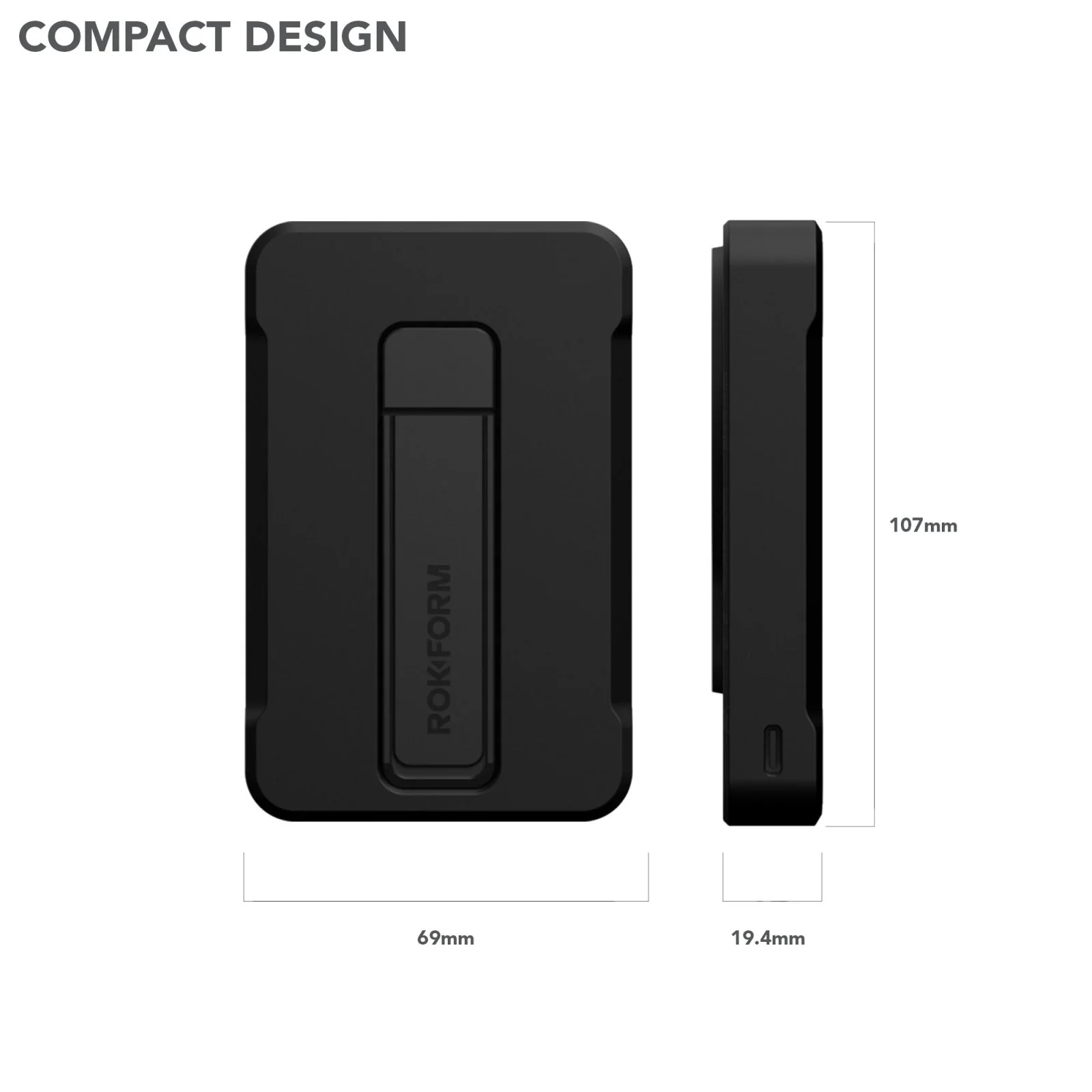 10000mAh Wireless Magnetic Power Bank with Stand - Image 4