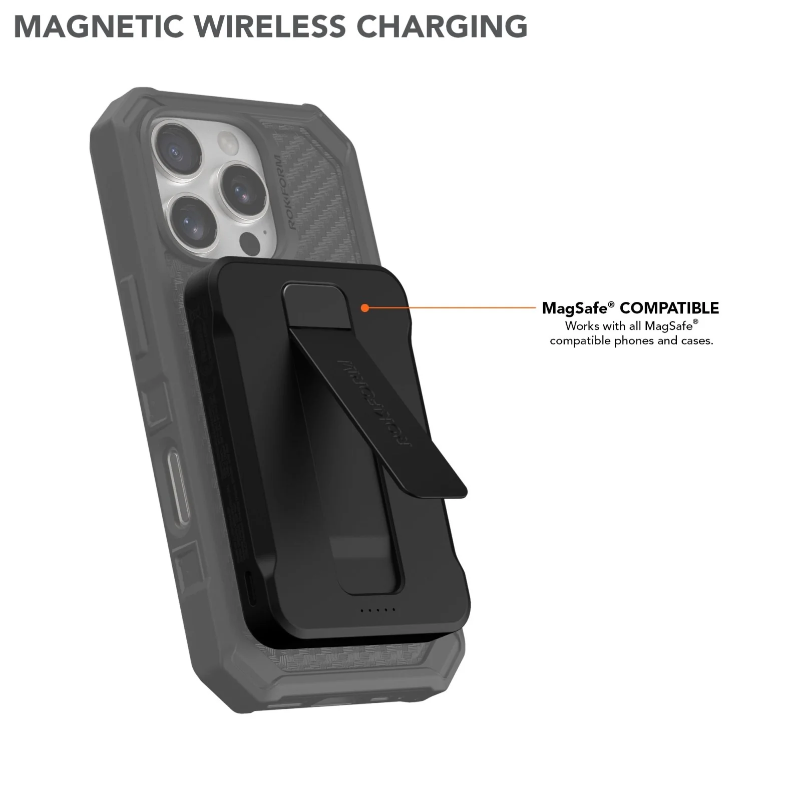5000mAh Wireless Magnetic Power Bank with Stand - Image 2