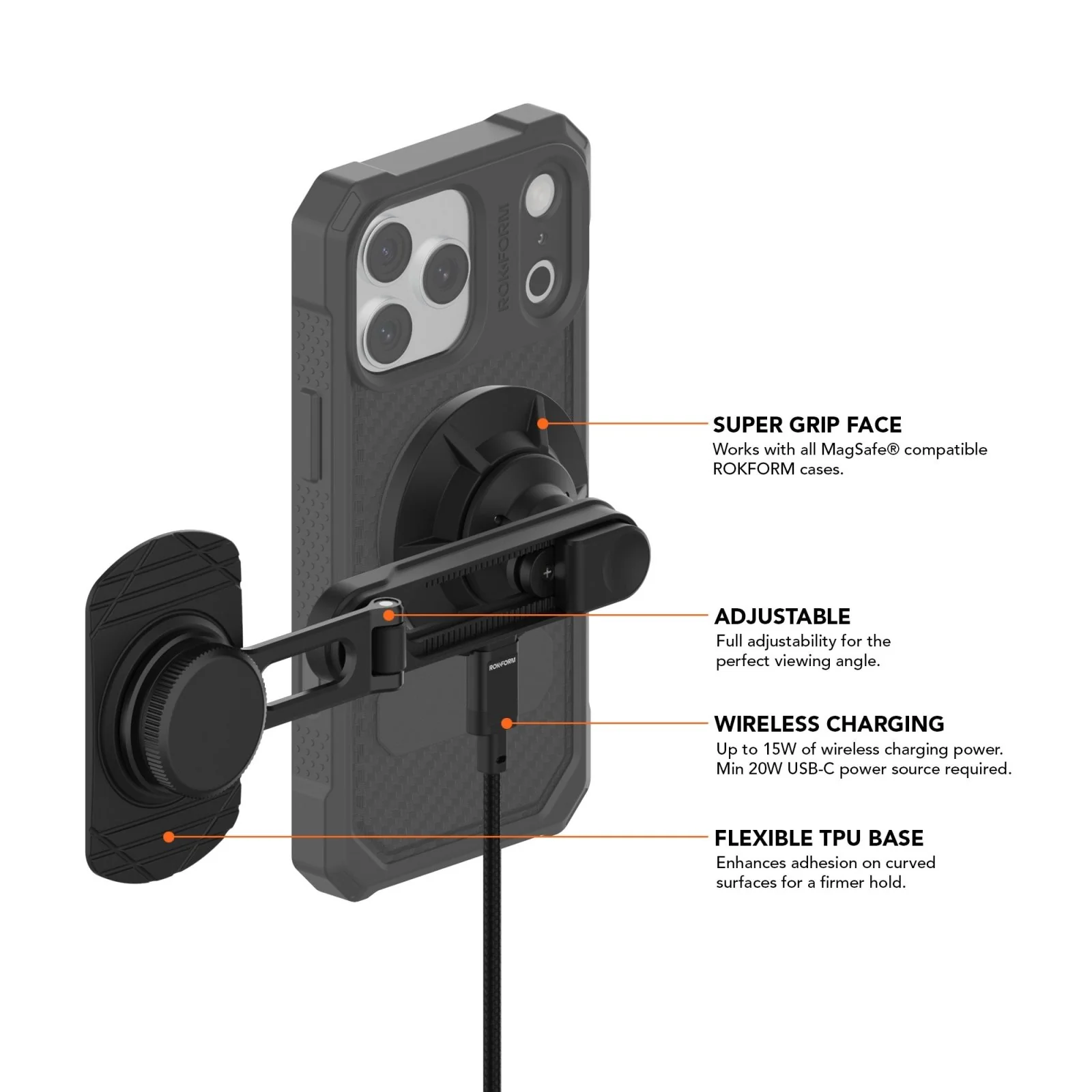 Car Screen Phone Mount Charger - Image 2
