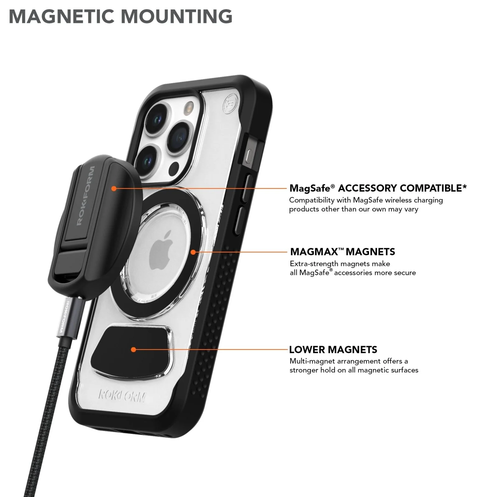 iPhone 15 Pro | Eagle 3™ Magnetic Golf Clear Phone Case - Image 2